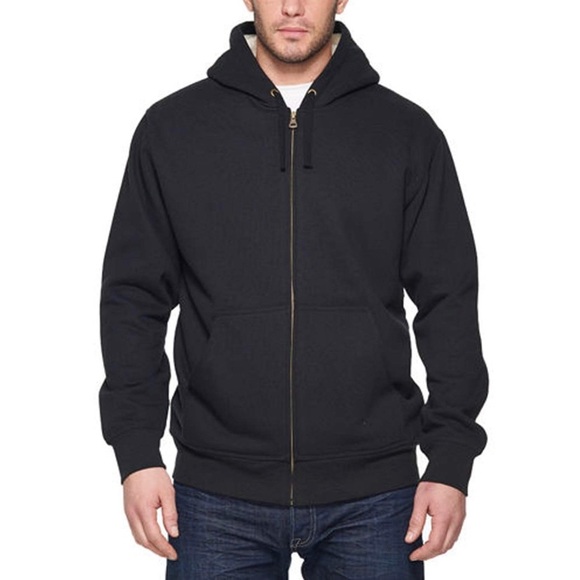 Weatherproof Black Sherpa Lined Full Zip Hoodie - Picture 1 of 1